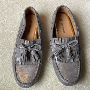 Johnson & Murphy golden taupe suede moccasin 9M